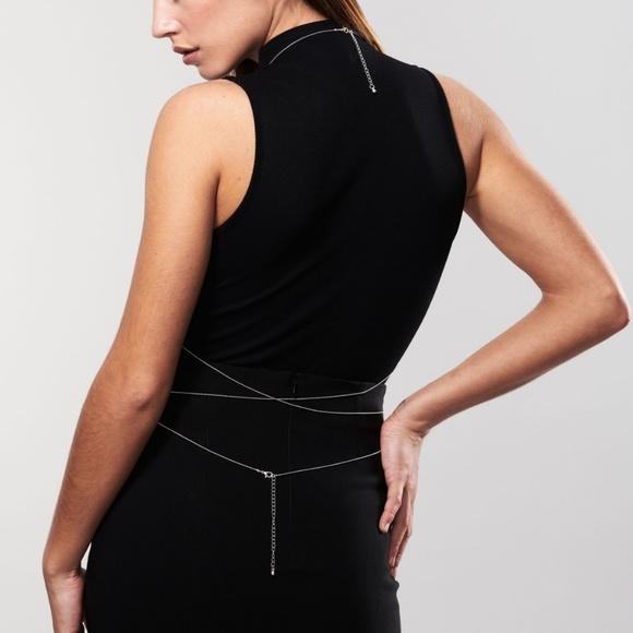 BIJOUX Metallic Chain Bra Body Jewelry NEW NIB Women's Sexy! - Picture 4 of 6